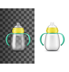 Baby Bottle Milk Feeding Realistic Mockup