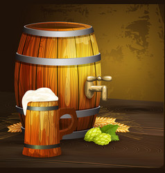 Beer Oak Mug Barrel Background Banner