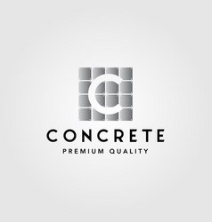 Faux Concrete Letter C Exposed Wall Panel Logo