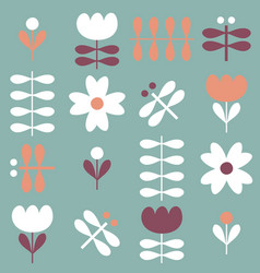 Hippie Aesthetic Seamless Pattern With Tulip