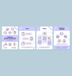 How To Start Investing Purple Brochure Template