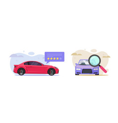 Car Review Inspection Check Icon Or Vehicle