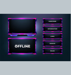 Live Streaming Overlay With Girly Pink Color