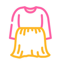 Dress Girl Baby Cloth Color Icon