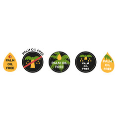 Palm Oil Free Stickers Set Flat