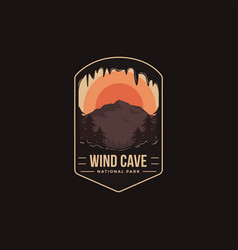 Emblem Patch Logo Wind Cave National Park