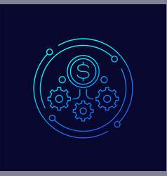 Operational Costs Icon Linear Design