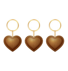 Leather Heart Shape Keychain Holder Trinket