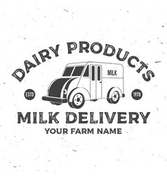 Milk Delivery Badge Logo Typography