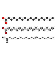 Vaccenic Acid Molecule Trans Fatty Acid Present