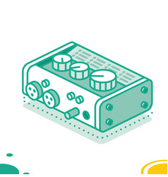 Audio Midi Interface Isometric Outline Concept