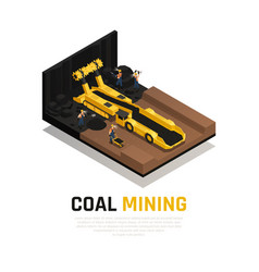 Coal Mining Isometric Composition