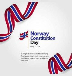 Norway Constitution Day Flag Template Design