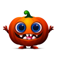 Cartoon Pumpkin Monster Happy Halloween Clipart