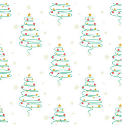 Contemporary Christmas And New Year Tree Seamless