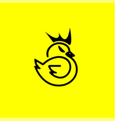 Mad Duck Monoline Minimalist Logo Design