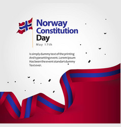 Norway Constitution Day Flag Template Design