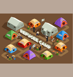 Reception Camp Isometric Background