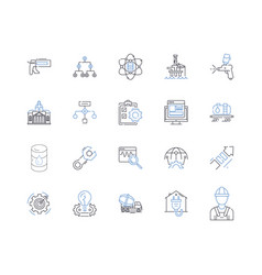 Contractor Line Icons Collection Construction