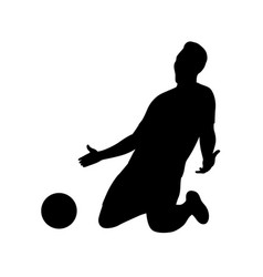 Soccer Player Man Happy Celebration In Silhouette