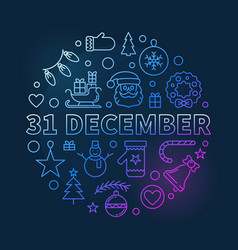 31 December Concept Outline Colored