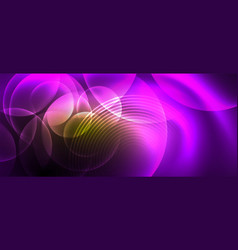 A Purple Background With Glowing Circles And Lines