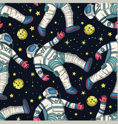 Astronaut Seamless Space Pattern