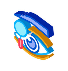 Eyelid Research Isometric Icon