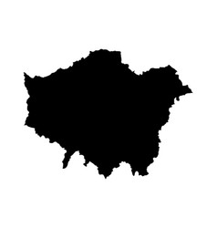 Greater London Silhouette Map Isolated