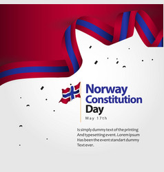 Norway Constitution Day Flag Template Design