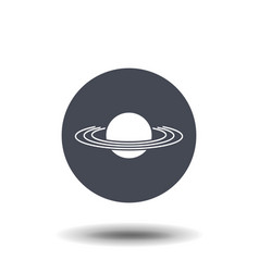 Planet Saturn With Planetary Ring System Flat