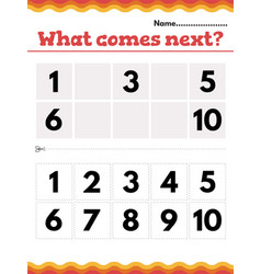 What Number Comes Next Math Preschool