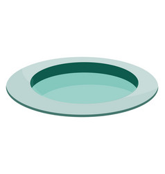 Green Plate On A White Background