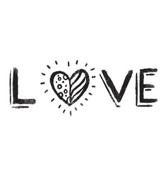 Love Lettering Handwritten Black And White Design