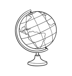 School Globe Doodle Sketch Model Of The Earth