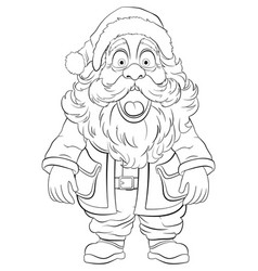 Surprised Santa Claus Cartoon Character Standing