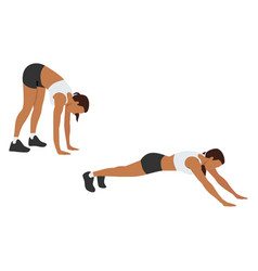 Woman Doing Inchworm Exercise Flat