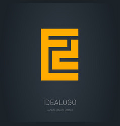 De monogram logo with square rotate style outline Vector Image