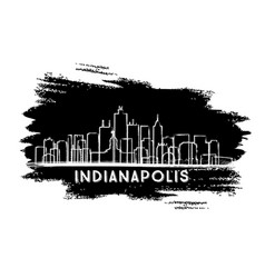 Indianapolis Indiana Usa City Skyline Silhouette