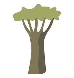 African Baobab Tree Icon Color Emblem Isolated On