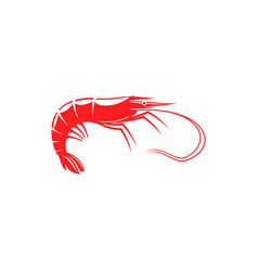 Boiled Prawn Or Raw Shrimp Isolated Seafood Icon