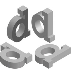 Isometric Letter D Template For Creating Logos