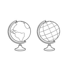 School Globe Doodle Sketch Model Of The Earth