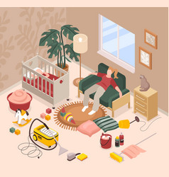 Tired Mom Isometric