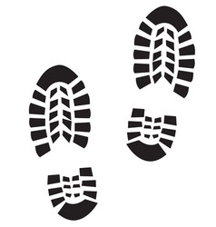 Boot Print Icon On White Background Shoe Print