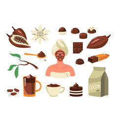 Cacao Products Cartoon Cocoa Beans Powder For Mil