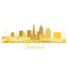 Cleveland Ohio City Skyline Silhouette