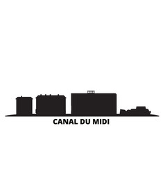 France Canal Du Midi City Skyline Isolated