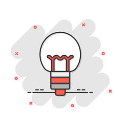 Light Bulb Icon In Comic Style Lightbulb Cartoon