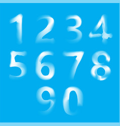 Snow Ice Cap With Numbers Isolated On Blue